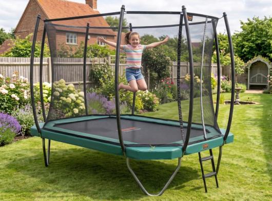 Trampoline Avyna Pro-Line 234 Groen - met veiligheidsnet en trapje 340x240cm