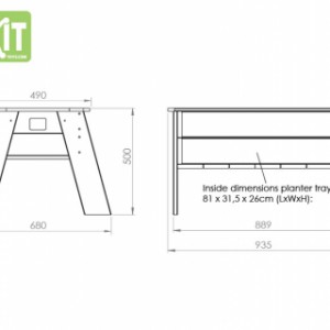 EXIT Aksent Kweektafel Large afmetingen