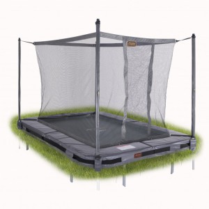 Avyna Pro-Line 203 trampoline InGround met veiligheidsnet Grijs 2,15x1,55m