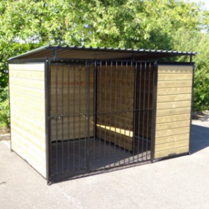 Hondenkennel of hondenren Forz - zwart gepoedercoat