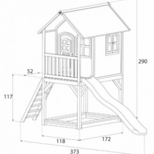 Speelhuis Sarah - afmetingen