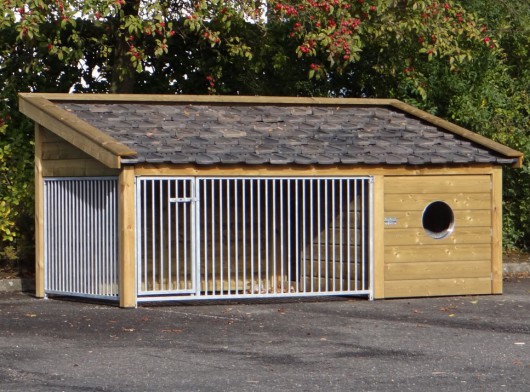 Hondenkennel Rex 2 met geïsoleerd nachthok 346x191x163cm