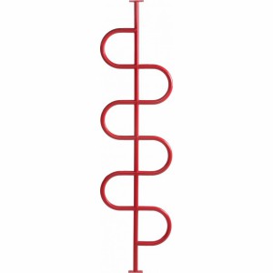 Metalen klimpaal rood
