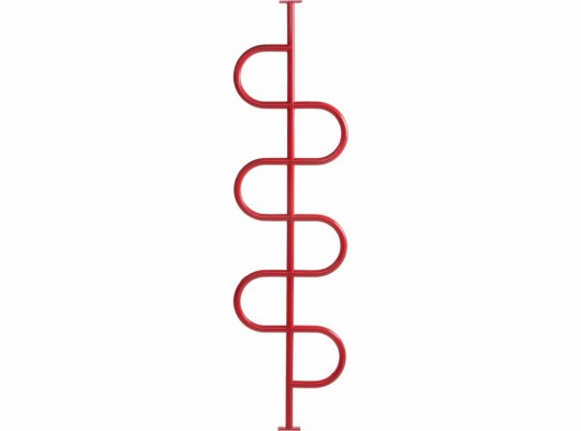 Metalen klimpaal rood