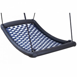 multikids schommelmat large zilver-zwart