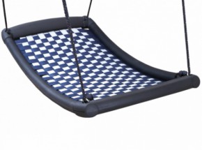 multikids schommelmat large zilver-zwart