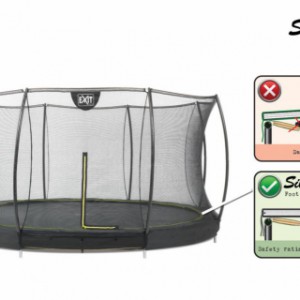 ingraaf  Trampoline EXIT Silhouette met veiligheidsnet 427cm 14ft