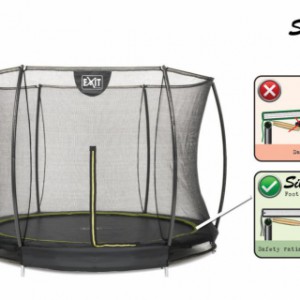 Trampoline EXIT Silhouette ingraaf met Safetynet 244cm 8ft