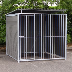 WPC hondenkennel inclusief dak 2x2m