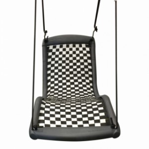 Dreamliner Basic schommel mat Large Zilver-zwart
