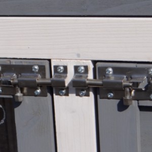 Kippenhok Double Medium White-grey - dubbele deursluitingen
