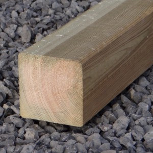 Paal voor duikelstang van geïmpregneerd vuren hout, afm. 88x88x2000 mm