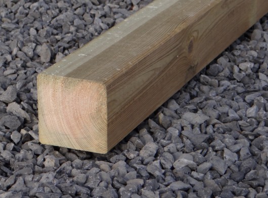 Paal voor duikelstang van geïmpregneerd vuren hout, afm. 88x88x2000 mm