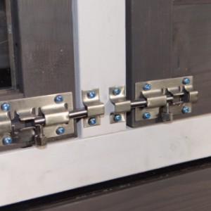 Kippenhok Prestige Small white met ren en legnest - dubbele slotjes