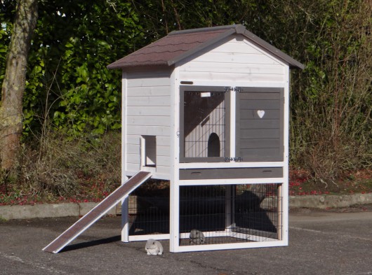 SHOWMODEL - Konijnenhok Prestige Medium White Anti Knaag 104x90x150cm