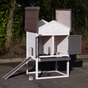 SHOWMODEL - Konijnenhok Prestige Medium White Anti Knaag 104x90x150cm