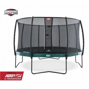 BERG trampoline Elite Groen - met safetynet Deluxe 380cm