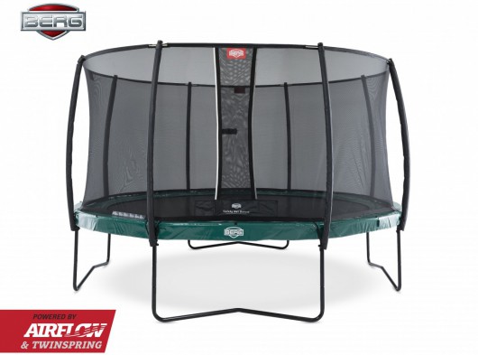 BERG trampoline Elite Groen - met safetynet Deluxe 380cm