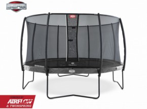 BERG trampoline Elite Grijs - met safetynet Deluxe 380cm