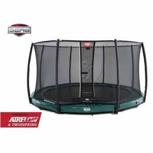 BERG InGround trampoline Elite Groen - met safetynet Deluxe 380cm