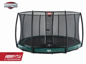 BERG InGround trampoline Elite Groen - met safetynet Deluxe 330cm