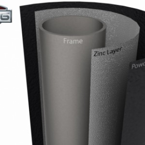 Trampoline BERG Champion met veiligheidsnet Deluxe - verzinkt en zwart gecoat frame