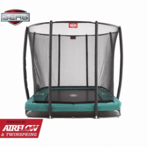 Trampoline BERG Ultim Champion InGround Groen - met net Deluxe 330x220cm