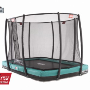 Trampoline BERG Ultim Champion InGround Groen - met net Deluxe 330x220cm