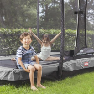 Trampoline BERG Ultim Champion InGround Grijs - met net Deluxe 330x220cm