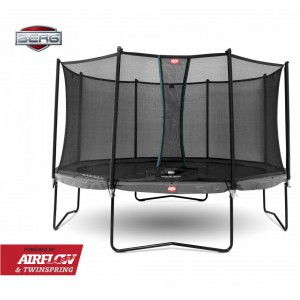 Trampoline BERG Champion 380 safety Grijs - met veiligheidsnet Comfort 380cm
