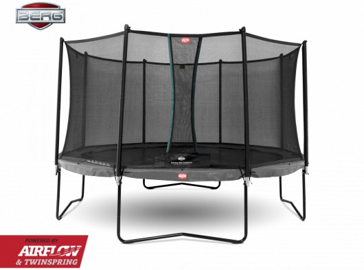 Trampoline BERG Champion 380 safety Grijs - met veiligheidsnet Comfort 380cm