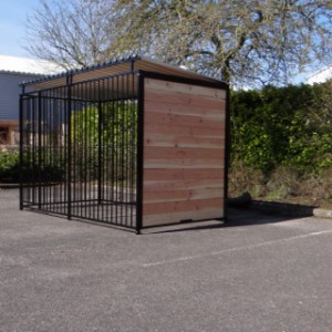 Hondenkennel FERM Zwart Inclusief dak 1,5x3m