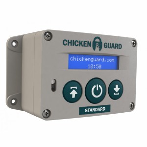 De Chickenguard Standard is uitgerust met een timer