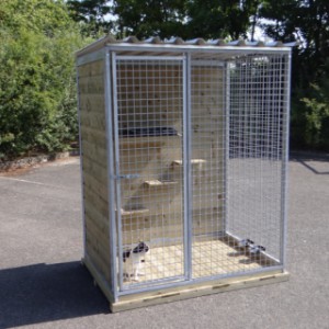 Kattenkennel 1,5 x 1 meter met alles erop en eraan