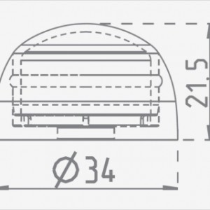 Afmetingen van de afdekdop (geschikt voor bouten met een doorsnede van 8-10mm)